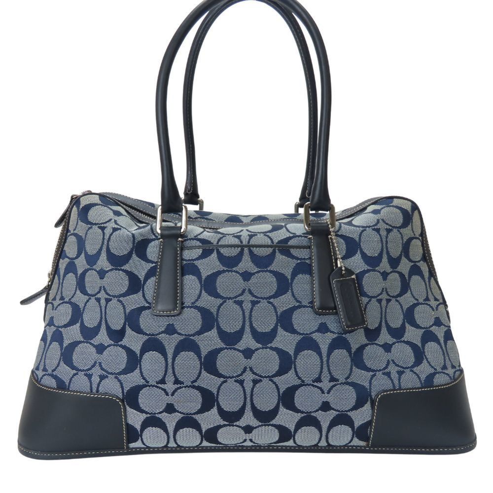 Coach handbag 6046 signature canvas leather navy blue women's COACH - Picture 11 of 11